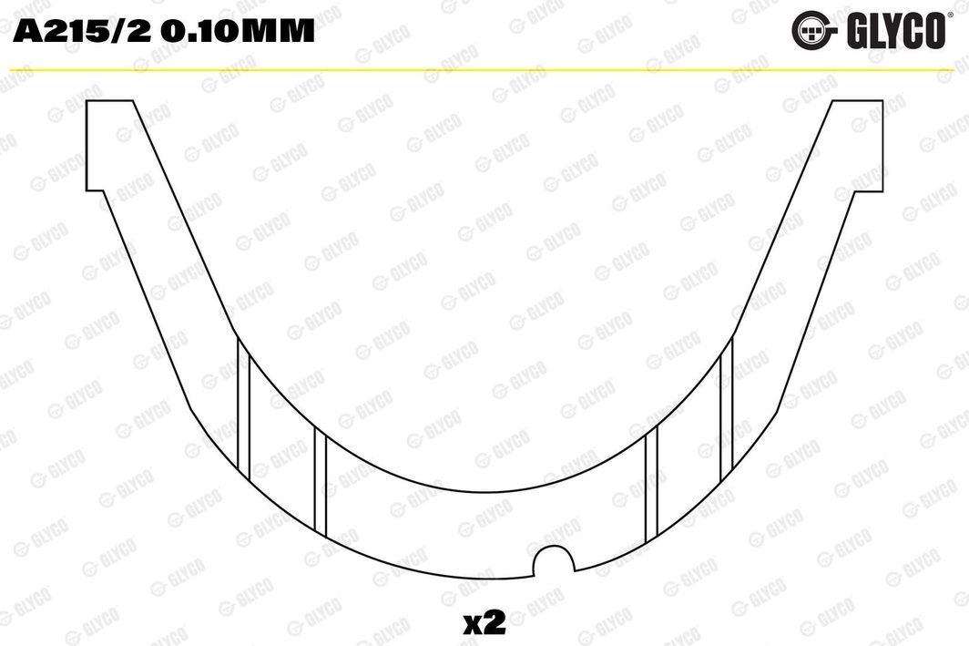 Проміжна шайба колінчастого вала GLYCO A2152010MM - zapix