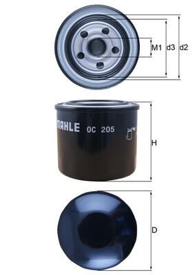 Оливний фільтр MAHLE OC205 - zapix