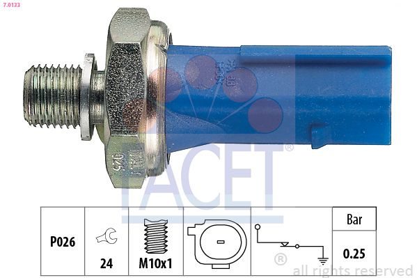 Датчик тиску оливи FACET 70133 - zapix