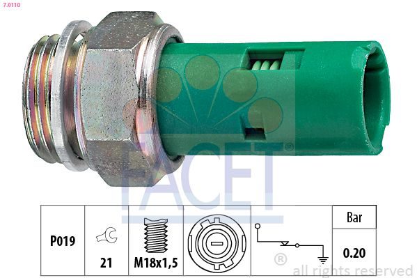 Датчик тиску оливи FACET 70110 - zapix