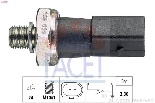 Датчик тиску оливи FACET 70190 - zapix