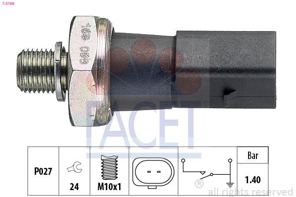 Датчик тиску оливи FACET 70168 - zapix