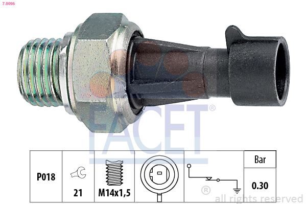 Датчик тиску оливи FACET 70096 - zapix