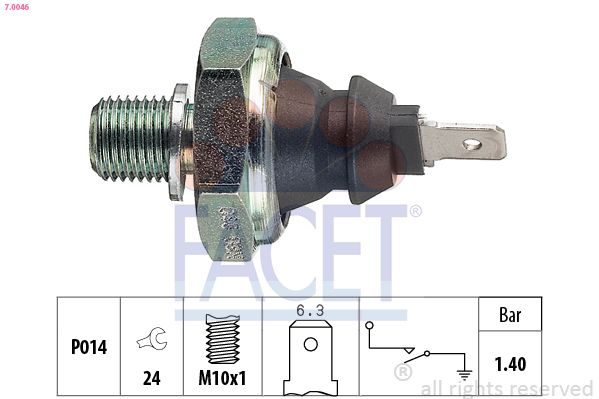 Датчик тиску оливи FACET 70046 - zapix