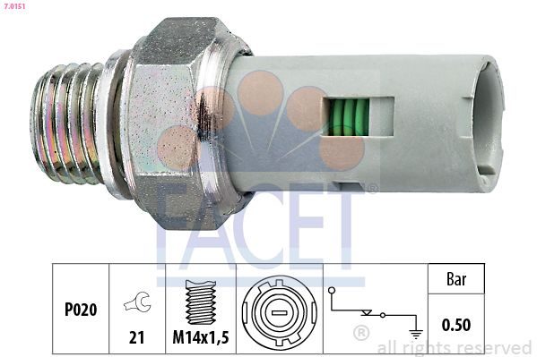 Датчик тиску оливи FACET 70151 - zapix