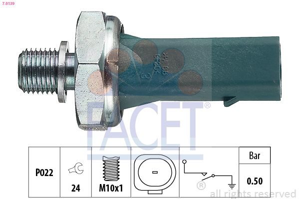 Датчик тиску оливи FACET 70139 - zapix