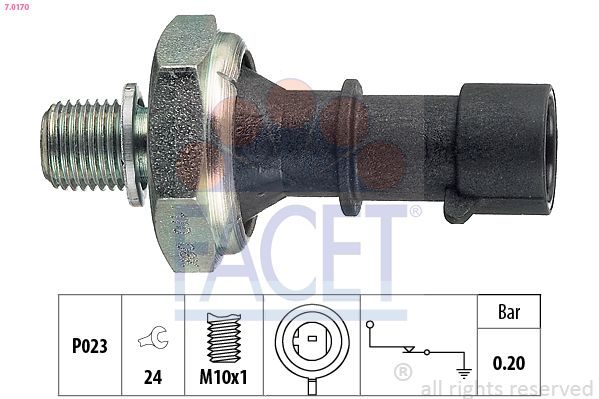 Датчик тиску оливи FACET 70170 - zapix