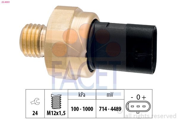 Датчик тиску оливи FACET 250001 - zapix