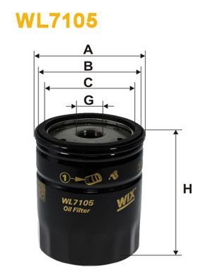Оливний фільтр WIX FILTERS WL7105 - zapix