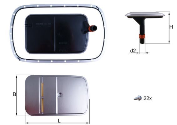 Фільтр АКПП MAHLE HX165KIT - zapix