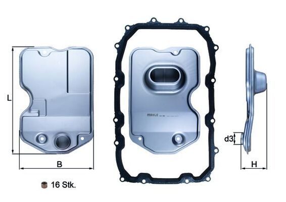 Фільтр АКПП MAHLE HX160KIT - zapix