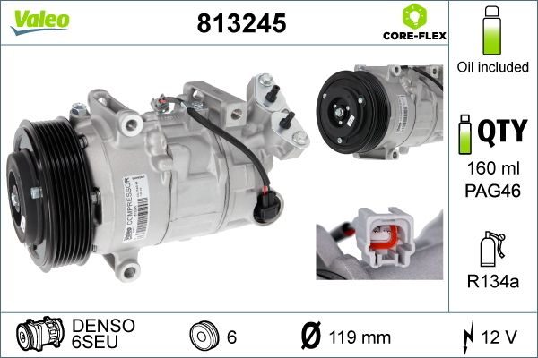 Компрессор кондиционера VALEO 813245