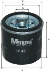 Оливний фільтр MFILTER TF45 - zapix