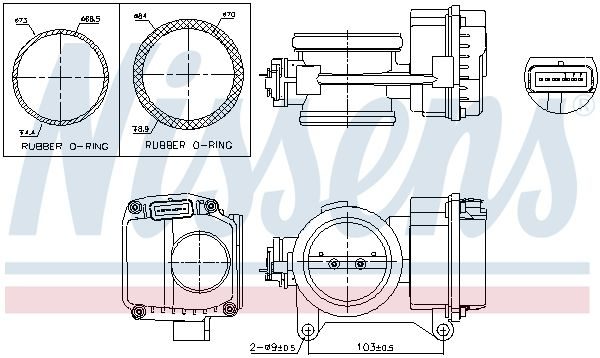 Дросельна заслінка NISSENS 955096 - zapix