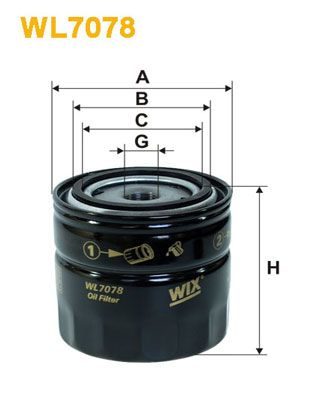 Оливний фільтр WIX FILTERS WL7078