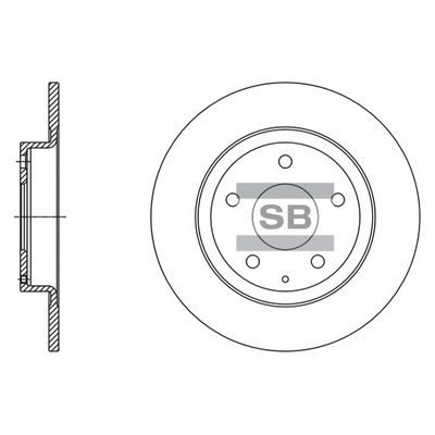 Гальмівний диск HI-Q SD4423 - zapix