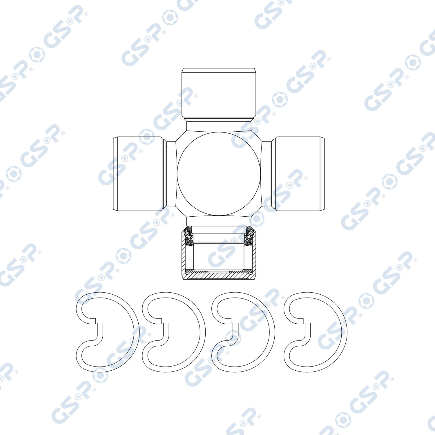 Еластична муфта карданного валу GSP UJ900167 - zapix