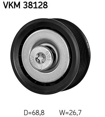 Обвідний ролик ременя приводного SKF VKM38128 - zapix