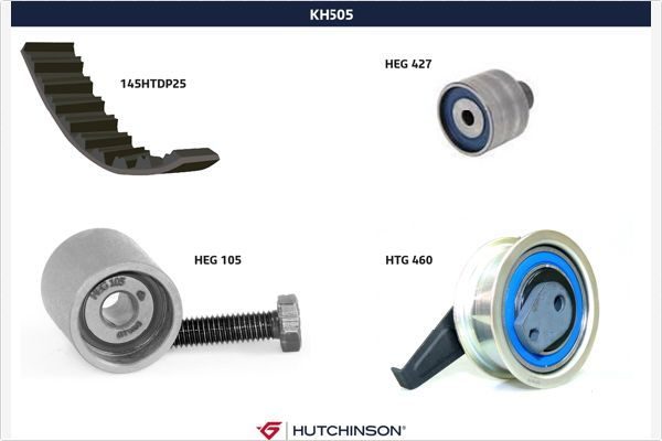 Комплект ременя ГРМ HUTCHINSON KH505 - zapix