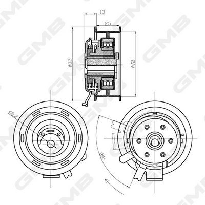 Ролик натяжителя ГРМ GMB GTB0150