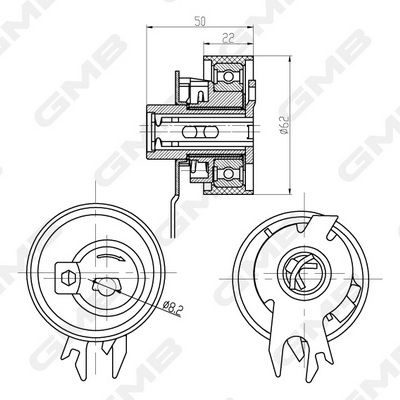 Натяжний ролик ГРМ GMB GTB0450 - zapix