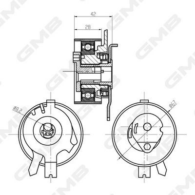 Натяжний ролик ГРМ GMB GTB0360 - zapix