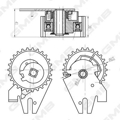 Натяжний ролик ГРМ GMB GTB0390 - zapix