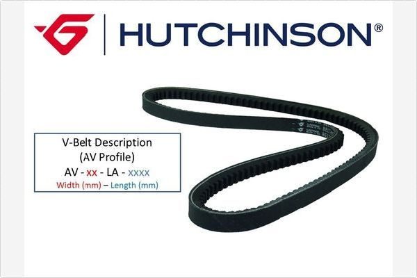 Клиновий ремінь HUTCHINSON AV13LA1000 - zapix