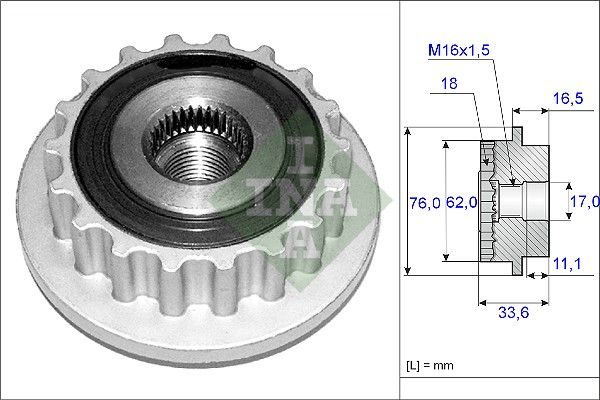 Муфта генератора SCHAEFFLER INA 535011810 - zapix