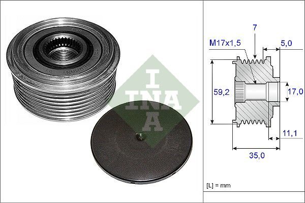Муфта генератора SCHAEFFLER INA 535008710 - zapix