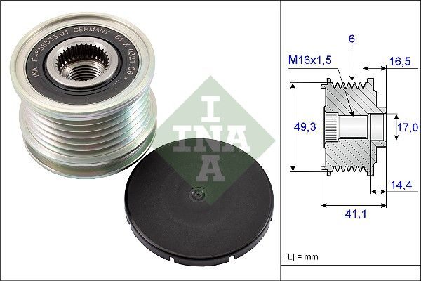 Муфта генератора SCHAEFFLER INA 535017810 - zapix