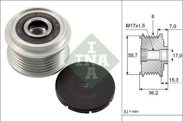 Муфта генератора SCHAEFFLER INA 535009810 - zapix