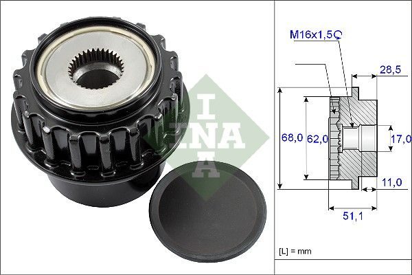 Муфта генератора SCHAEFFLER INA 535017510 - zapix