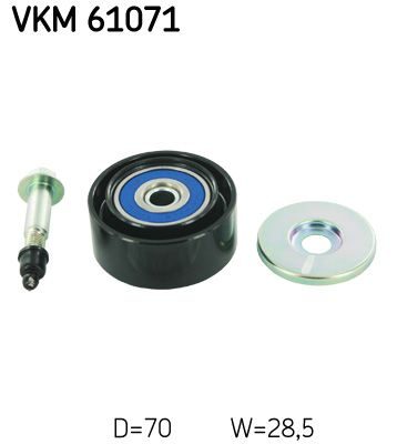 Обвідний ролик ременя приводного SKF VKM61071 - zapix