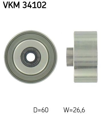Обвідний ролик ременя приводного SKF VKM34102 - zapix