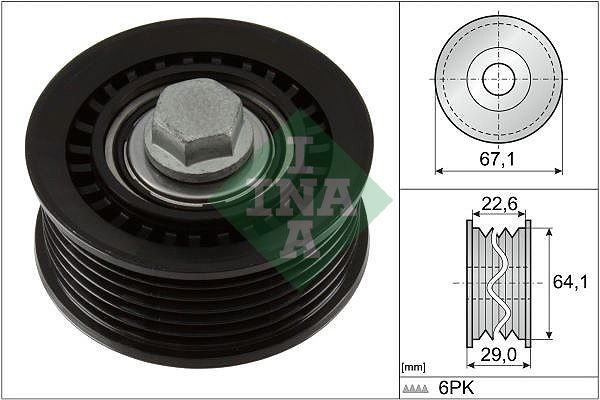 Обвідний ролик ременя приводного SCHAEFFLER INA 532107610 - zapix