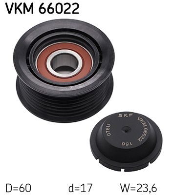 Обвідний ролик ременя приводного SKF VKM66022 - zapix