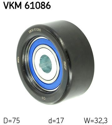 Обвідний ролик ременя приводного SKF VKM61086 - zapix