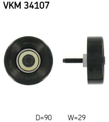 Обвідний ролик ременя приводного SKF VKM34107 - zapix