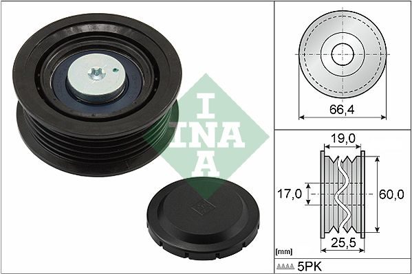 Обвідний ролик ременя приводного SCHAEFFLER INA 532064210 - zapix
