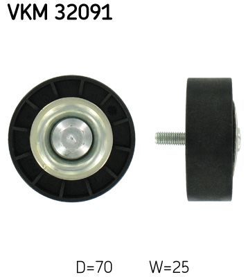 Обвідний ролик ременя приводного SKF VKM32091 - zapix