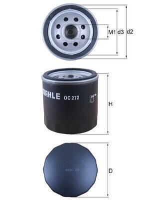 Оливний фільтр MAHLE OC272 - zapix