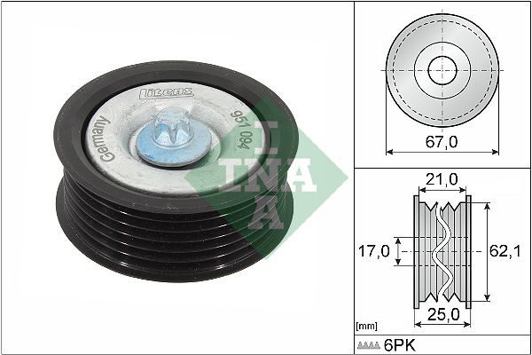 Обвідний ролик ременя приводного SCHAEFFLER INA 532062910 - zapix
