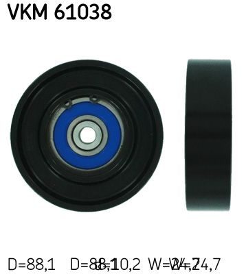 Обвідний ролик ременя приводного SKF VKM61038 - zapix