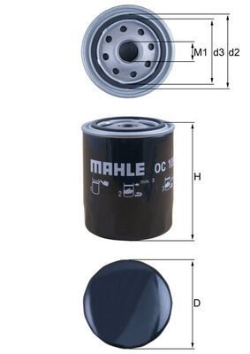 Оливний фільтр MAHLE OC105 - zapix