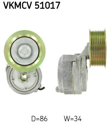 Натяжний пристрій ременя поліклінового SKF VKMCV51017 - zapix