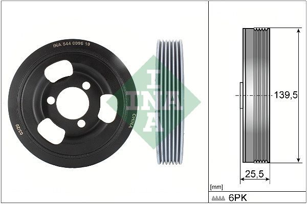 Шків колінвалу SCHAEFFLER INA 544009610 - zapix