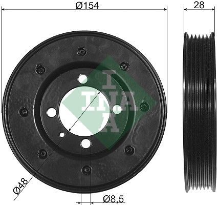 Шків колінвалу SCHAEFFLER INA 544008110 - zapix
