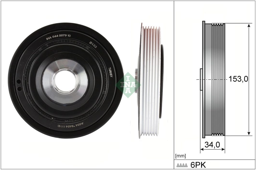 Шків колінвалу SCHAEFFLER INA 544007910 - zapix