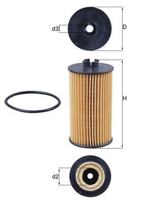 Оливний фільтр MAHLE OX401D - zapix